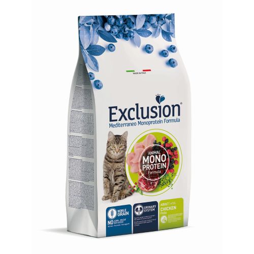 Exclusion Mediterraneo Monoprotein Formula, potpuna hrana za odrasle mačke, piletina, 1,5 kg slika 1