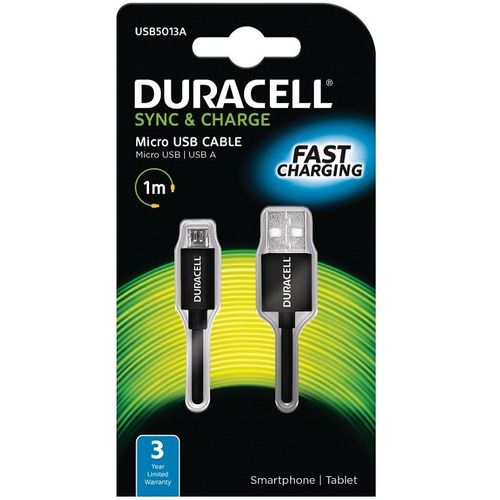 Duracell Kabel – Micro USB to USB 1m – Black slika 1