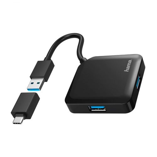 Hama USB 3.2 HUB 1:4, 5Gbit/s + USB-C adapter slika 1