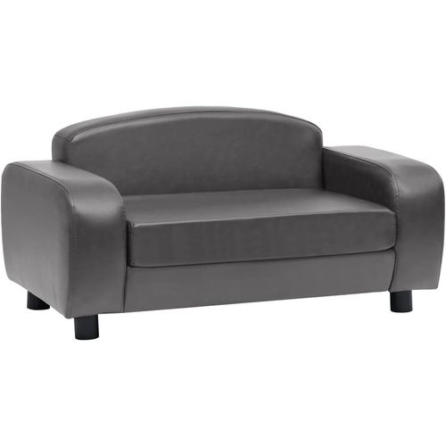 Sofa za pse siva 80 x 50 x 40 cm od umjetne kože slika 19