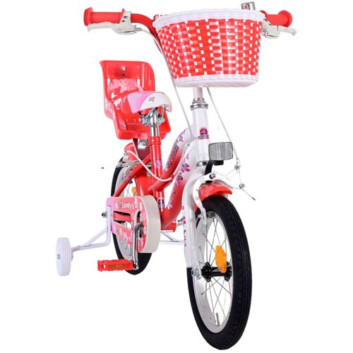 Dječji bicikl s dvije ručne kočnice Volare Lovely 14" crveno-bijeli slika 6