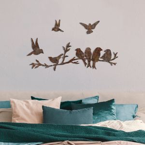 Wallity Metalna zidna dekoracija Rusty Birds 2