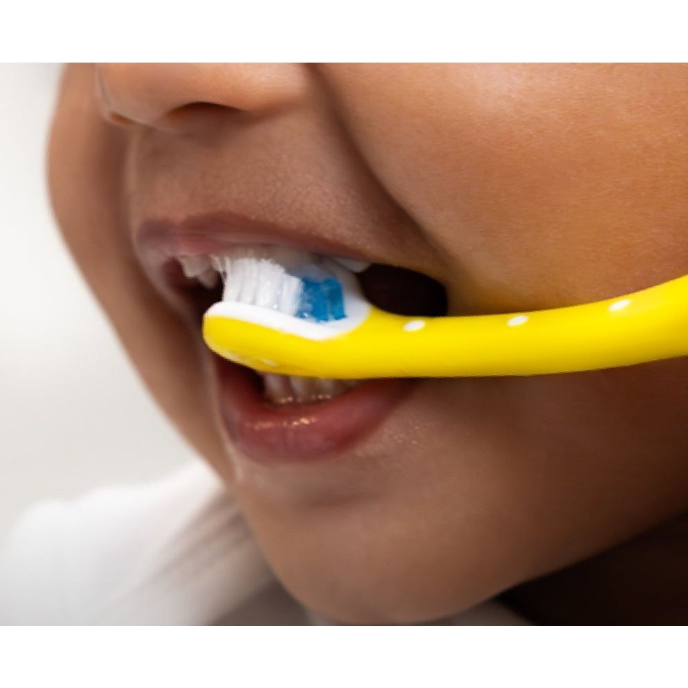 Frida Baby Dječija četkica za zube sa trostrukim uglom Toothhugger, Žuta slika 7