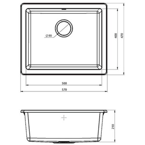 METALAC GRANIT SUD. X QUADRO PODGRADNI U50 CRNI 560x460 slika 2