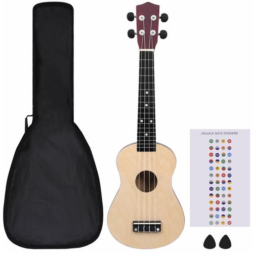 Set dječjeg ukulelea Soprano s torbom boja svijetlog drva 23 " slika 12