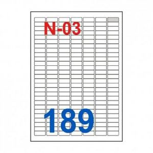 Etikete za laserske i ink-jet pisače Nano, N-03, 25,4x10 mm, 100/1