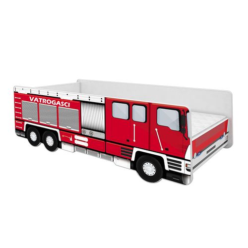 Deciji krevet ACMA VI FIRE TRUCK 160x80 dusek 7 cm slika 1