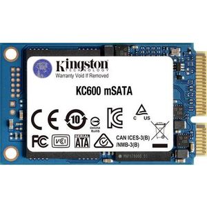 Kingston SKC600MS/256G mSATA 256GB SSD, KC600, SATA III, 3D TLC NAND, Read up to 550MB/s, Write up to 500MB/s, XTS-AES 256-bit encryption, TCG Opal 2.0, eDrive