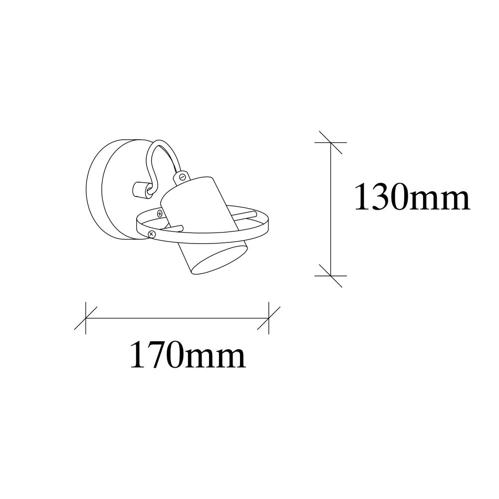 Vaveyla - Crna Zidna Lampa 440-A slika 3