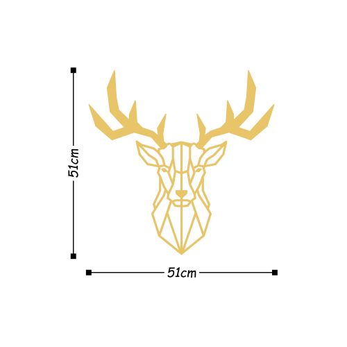 Wallity Metalna zidna dekoracija, Deer2 Metal Decor - Gold slika 3