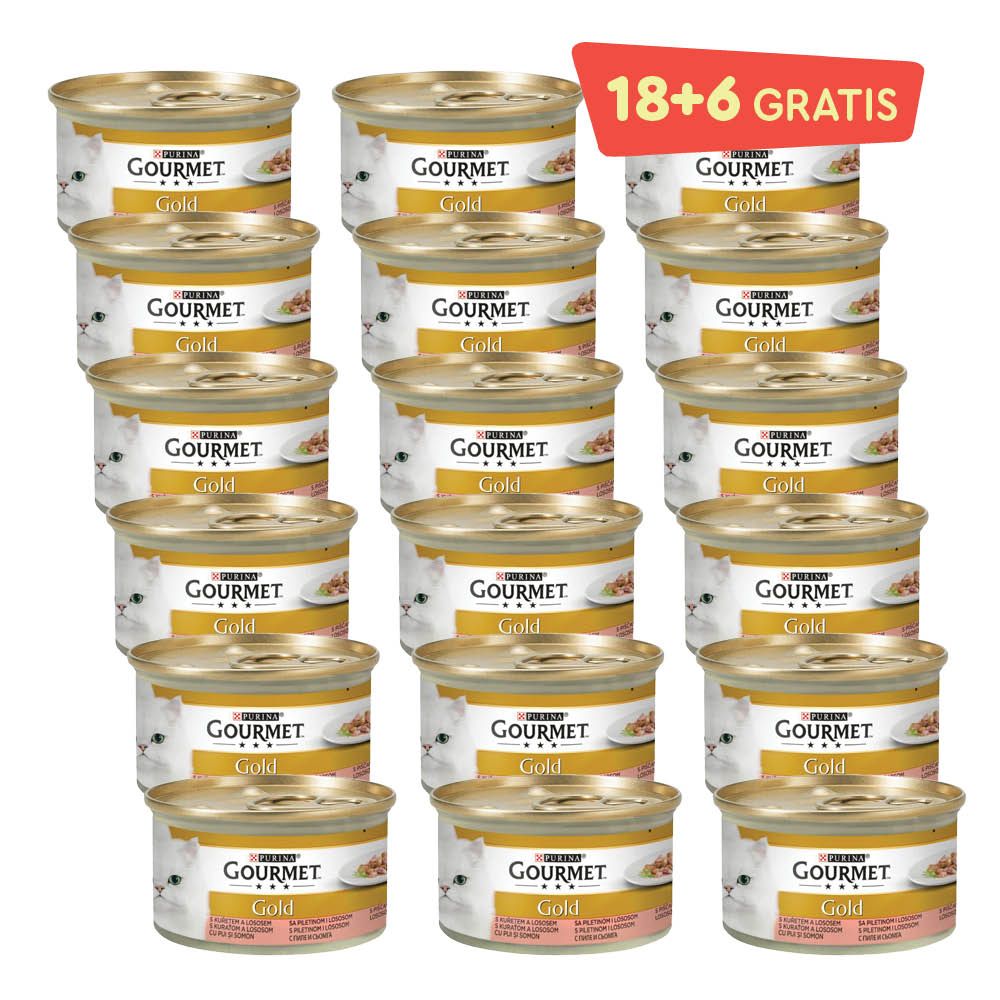 Gourmet Gold losos/piletina 85 g (18 + 6 BONUS) slika 1