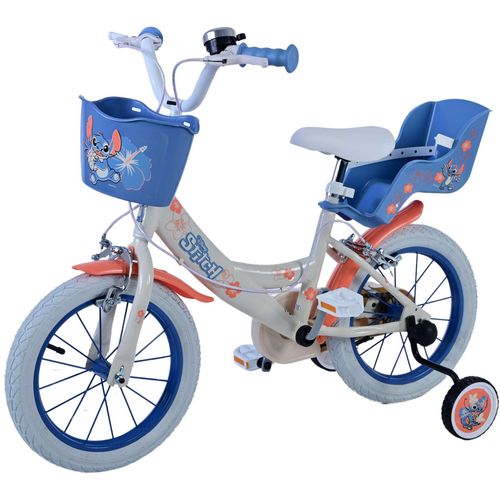 Dječji bicikl Disney Stitch 14" s dvije ručne kočnice plavi slika 10