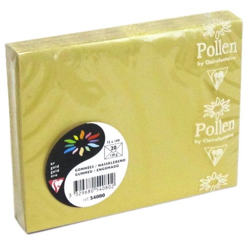 Clairefontaine kuverte Pollen 75x100mm 120gr gold 1/20 slika 2