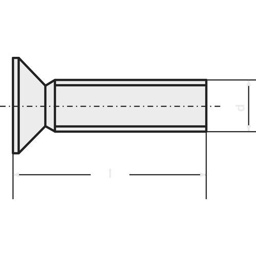 TOOLCRAFT 888084 upušteni vijci M3 10 mm šesterokutni DIN 965 čelik pocinčani 100 St. slika 1