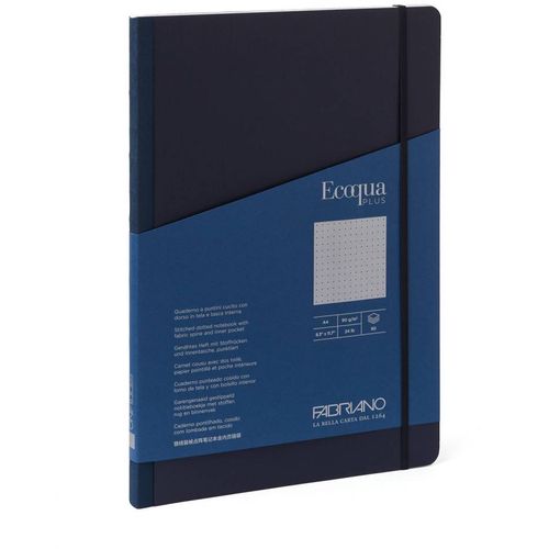 FABRIANO notes Ecoqua plus pocket šiven s platnenim rubom 9x14 90g 80l na točkice blue 19149004 slika 3