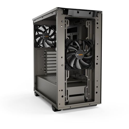 be quiet! BGW36 PURE BASE 500 Window Metallic Gray, MB compatibility: ATX / M-ATX / Mini-ITX, Two pre-installed be quiet! Pure Wings 2 140mm fans, including space for water cooling radiators up to 360mm slika 2