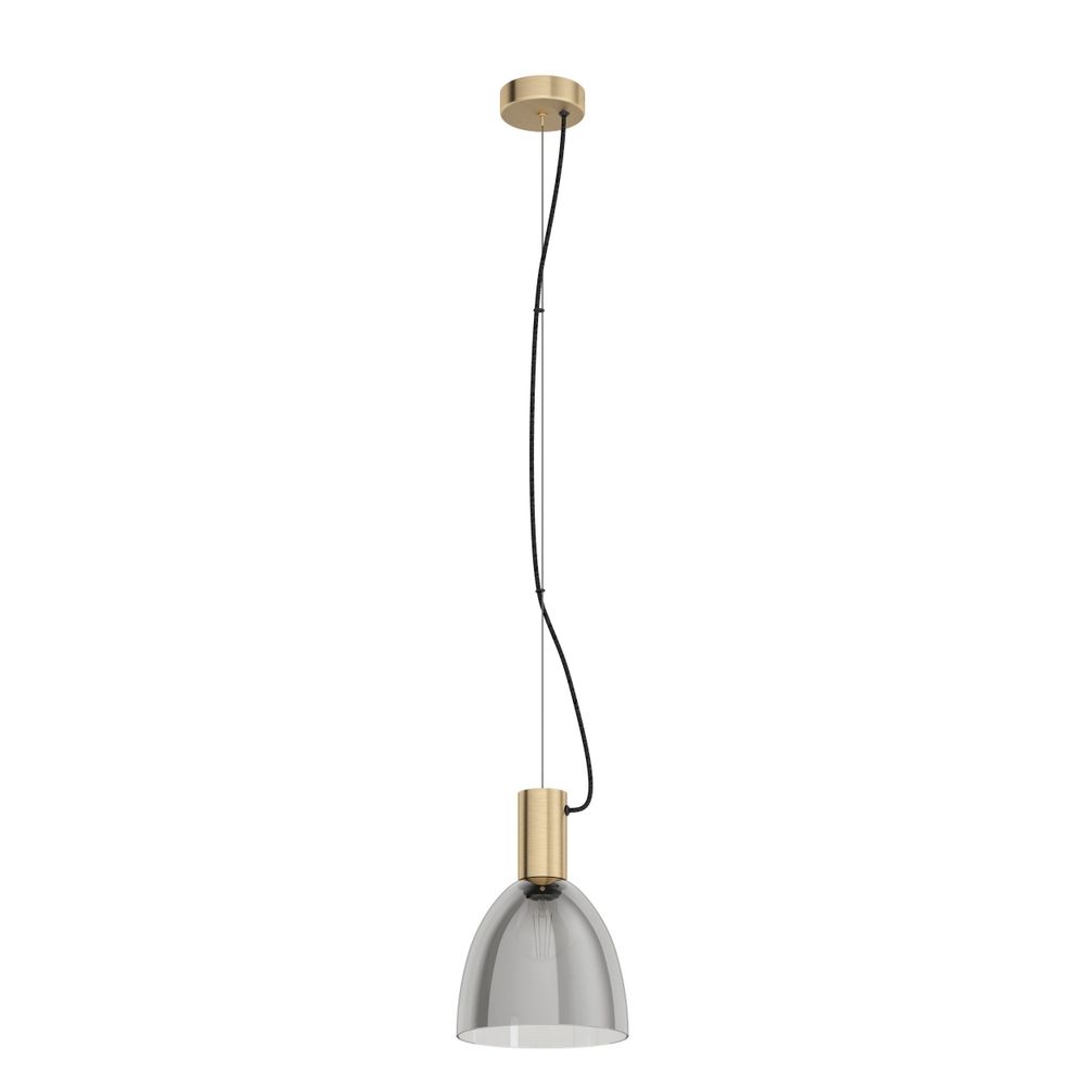 Eglo viseća lampa lebalio e27 1x40w brončano/crno-prozirno v:1100mm o195mm slika 1