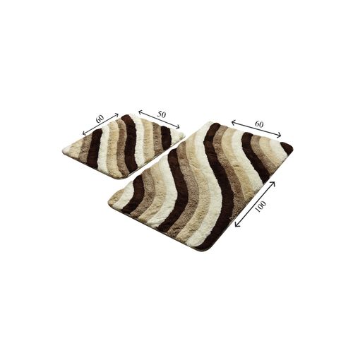 Colorful - Beige Multicolor Acrylic Bathmat Set (2 Pieces) slika 3