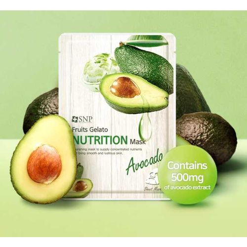 SNP Fruits Gelato Nutrition Mask 25ml sa ekstraktom avokada za suvu i grubu kožu slika 2