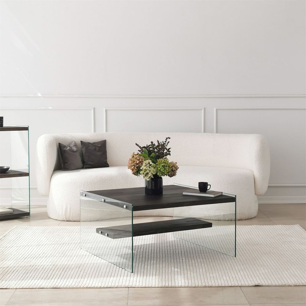 Stakleni Sto Aqua - Antracit slika 1