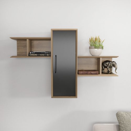 Olida - Walnut, Black Walnut
Black Wall Shelf slika 1