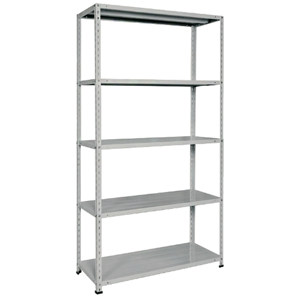 Metalna polica 100x40x190 cm, 5 nivoa, 70 kg, siva slika 1