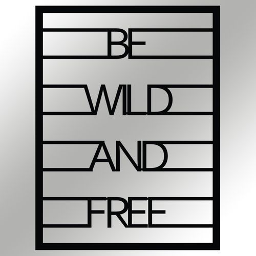 Wallity Metalna zidna dekoracija Be Wild And Free slika 6