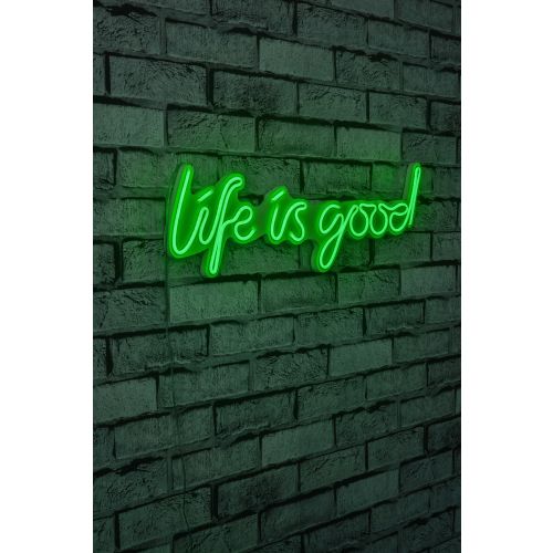 Wallity Ukrasna plastična LED rasvjeta, Life Is Good - Green slika 1