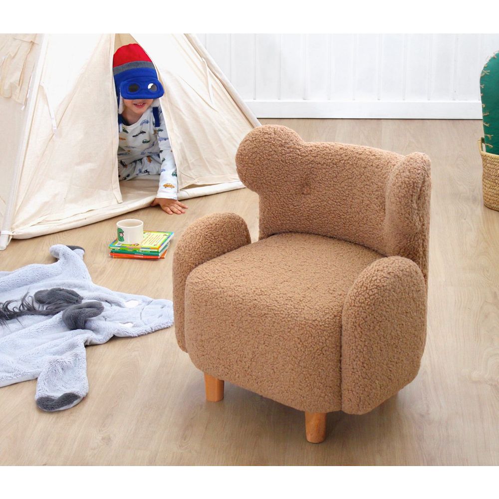Juano Teddy - Smeđi Dječiji Wing Chair slika 5