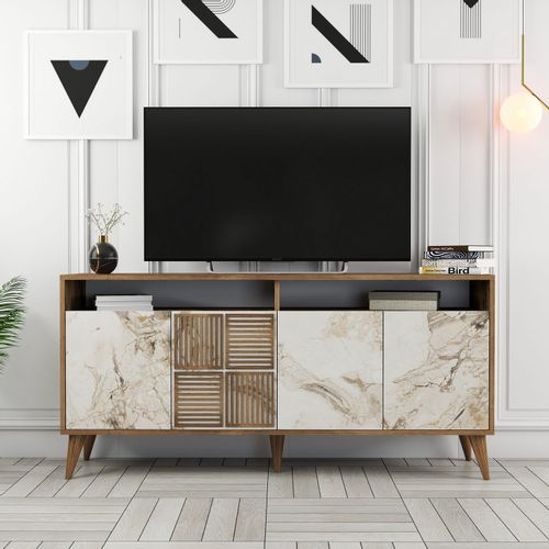 Woody Fashion Konzola, Milan 160 - Walnut, White Marble slika 5