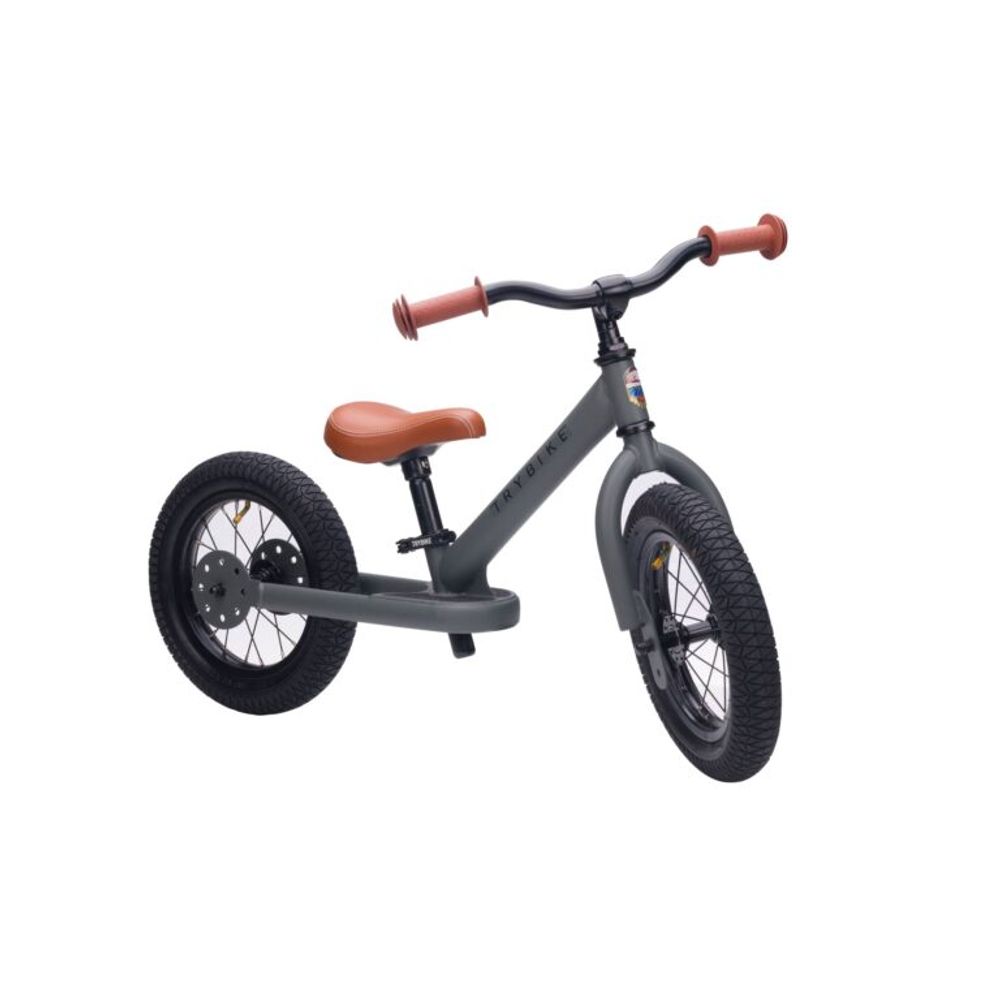 TRYBIKE Balans bicikl 2u1 Steel, Grey Matt slika 1