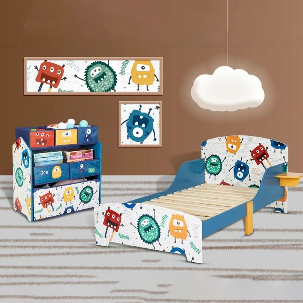 Kinder Home Drveni dječiji krevet Monster 140x70cm slika 10