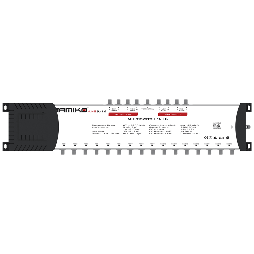 Amiko Multiswitch 9/16 sa dodatnim napajanjem, kaskadni - AMS9X16 slika 1