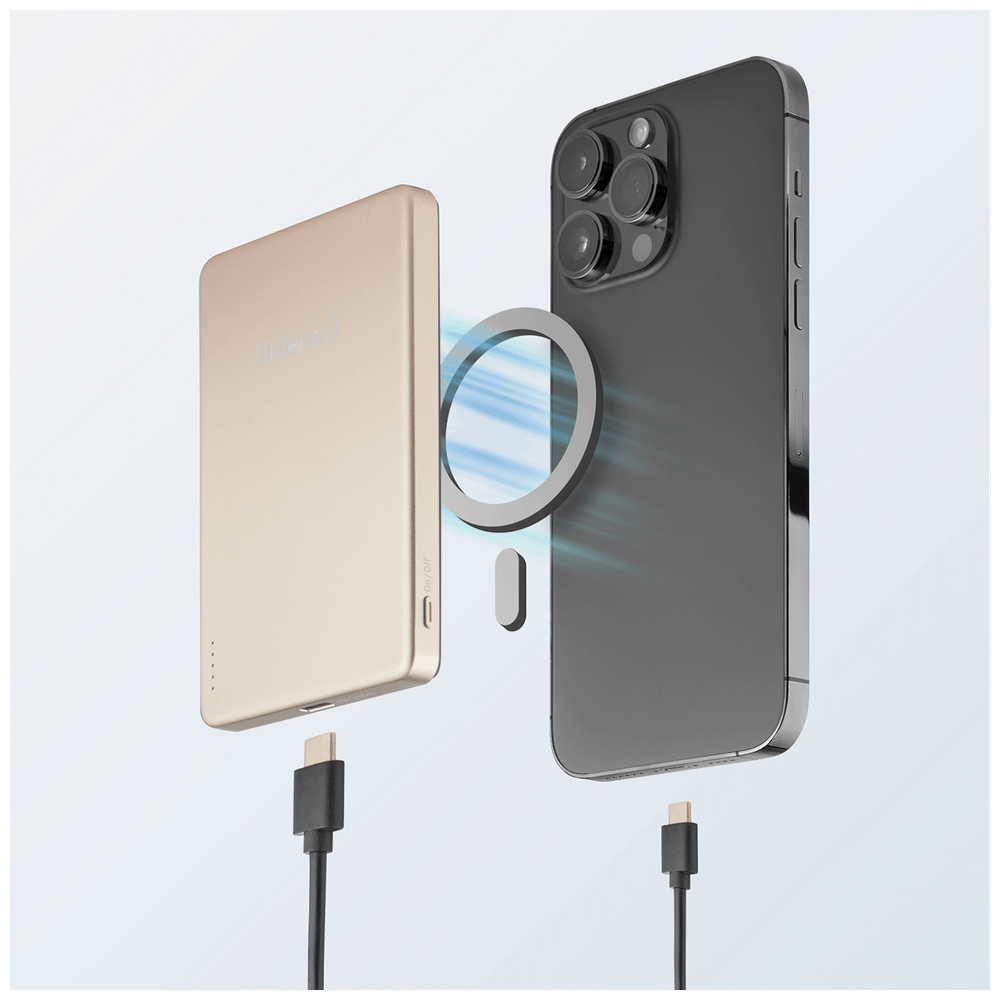 (Intenso) Prijenosni punjač POWERBANK MW5000 , MagSafe / 5000mAh / Champagne  slika 7