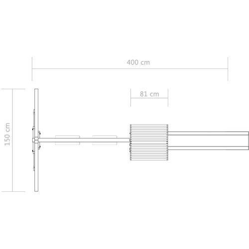 Kućica za igru ljestve, tobogan i ljuljačka 400x150x220 cm drvo slika 25