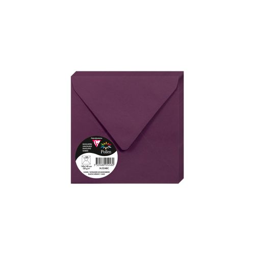 Clairefontaine kuverte Pollen 140x140mm 120gr blackcurrant 1/20 slika 1