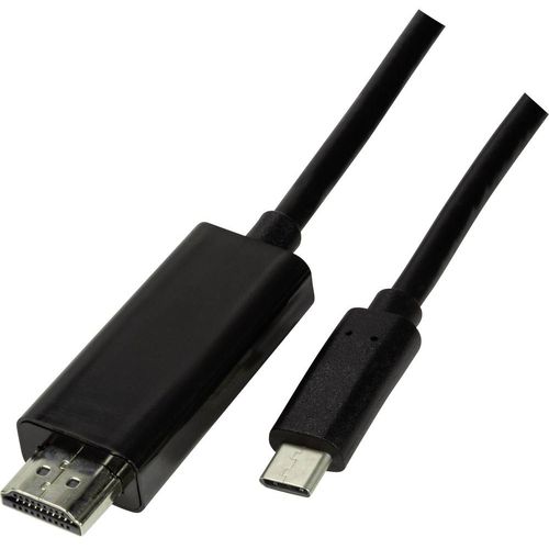 LogiLink USB-C® / HDMI adapterski kabel USB-C® utikač, HDMI A utikač 1.80 m crna UA0329  USB-C® Display kabel slika 1