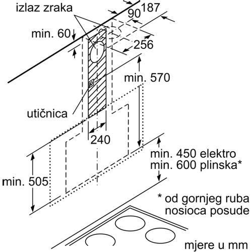 Bosch zidna napa DWF67KM60 slika 13