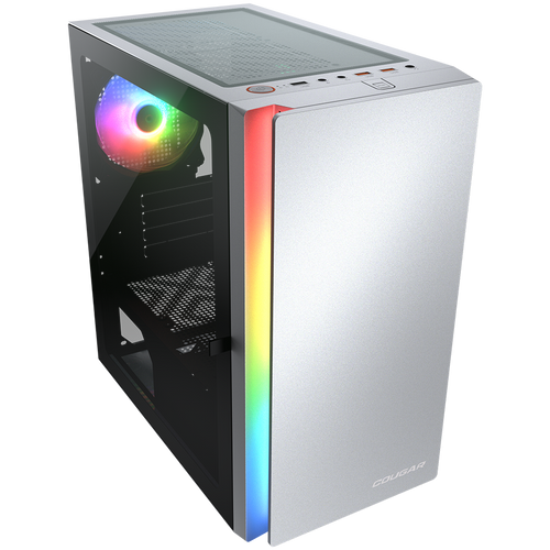 COUGAR | Purity RGB White | PC Case | Mini Tower / TG Front Panel with ARGB strip / 1 x ARGB Fan / 3mm TG Left Panel slika 3