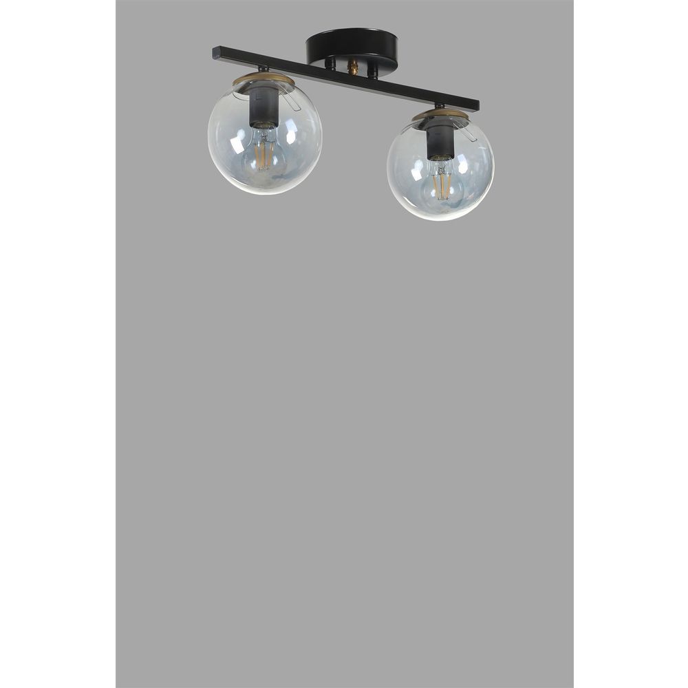 Elegantni Crni Füme Stakleni Luster Yeni Can - 2 Komada slika 4