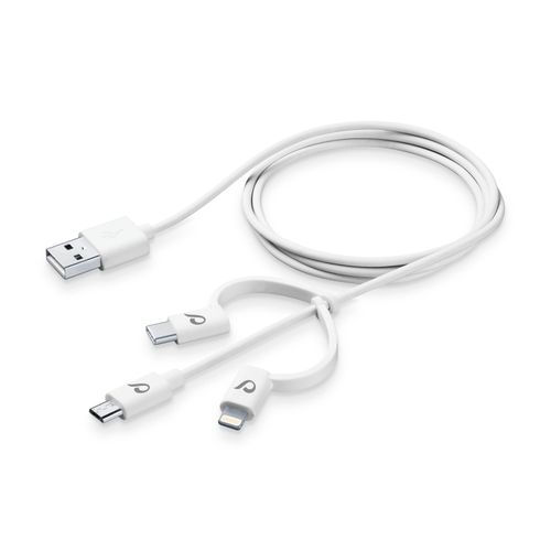 Cellularline kabel 3u1 - Micro USB, TYPE-C, Lightning slika 1