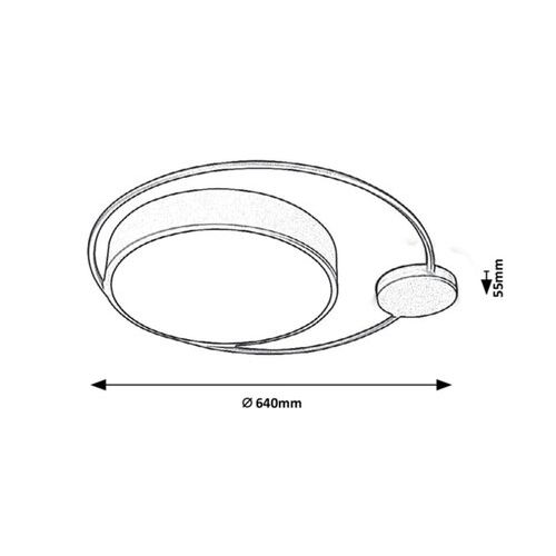 Rabalux Saphira plafonjera.LED 48W slika 4