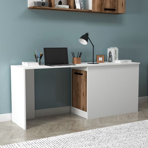 Newra - Light Walnut, White Light Walnut
White Study Desk slika 2