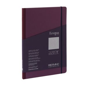 FABRIANO notes Ecoqua plus pocket šiven s platnenim rubom 9x14 90g 80l na točkice vino 19149012