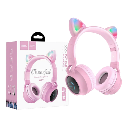 hoco. Slušalice bežične, Bluetooth - W27 Cat Ear Pink slika 1