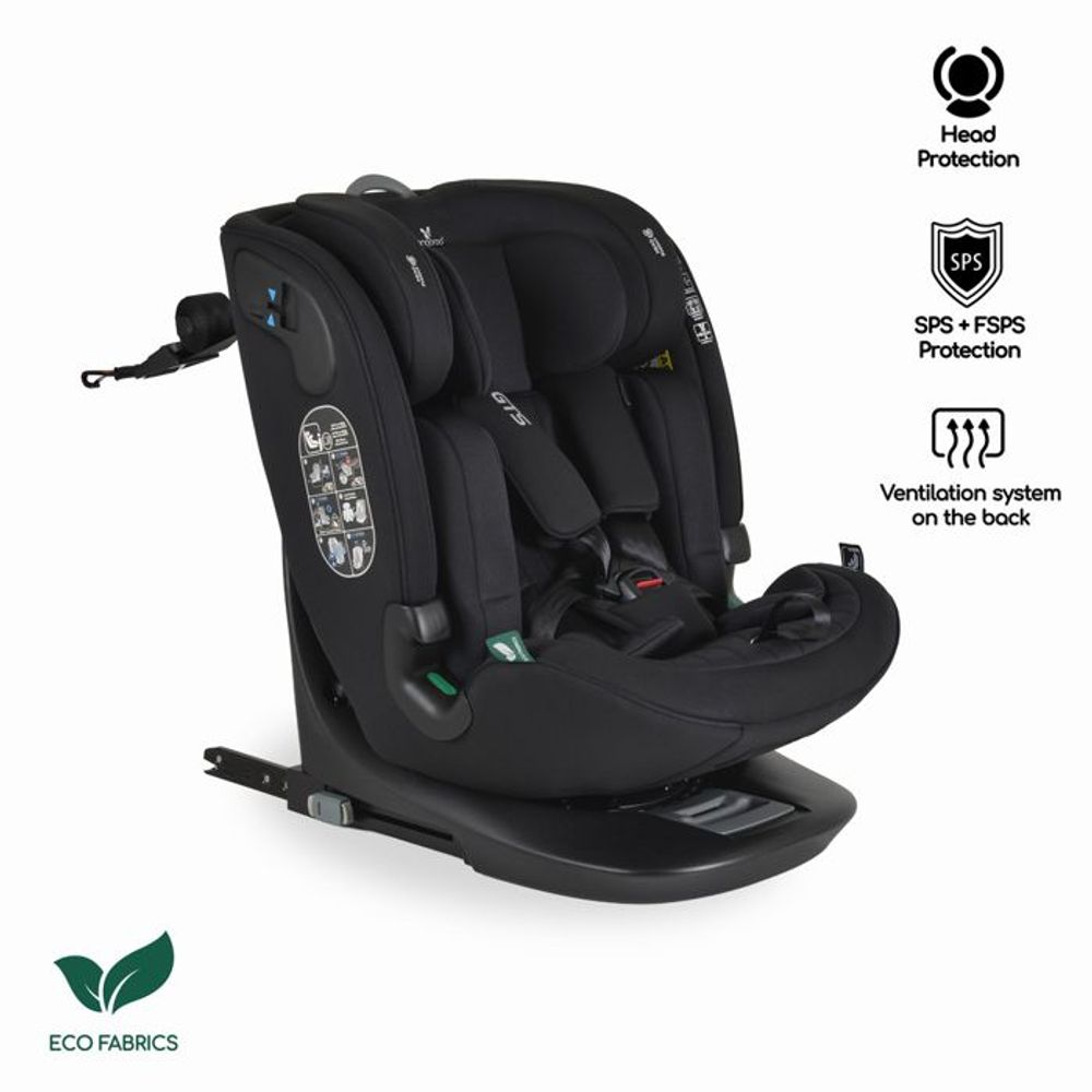 Cangaroo Autosjedalica GTS i-Size 40-150cm Isofix, Black slika 1