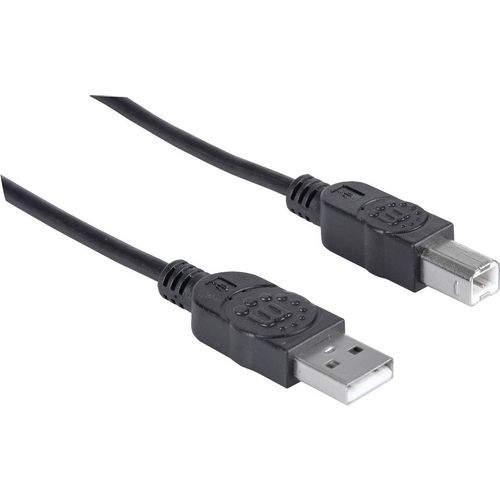 Manhattan USB kabel USB 2.0 USB-A utikač, USB-B utikač 5.00 m crna  337779 slika 5