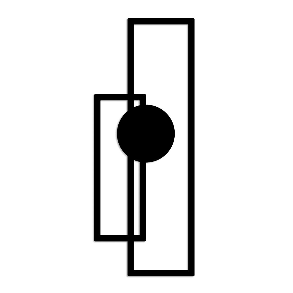 Decorative metal wall accessory Astratto-1, colour: black slika 6