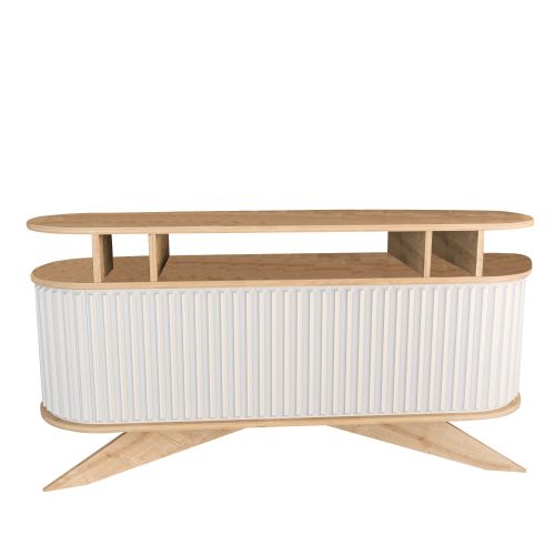 Woody Fashion Stol za posuđe, Stor - Oak, White slika 10