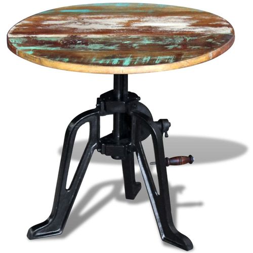 Bočni stolić 60 x (42-63) cm obnovljeno drvo i lijevano željezo slika 21
